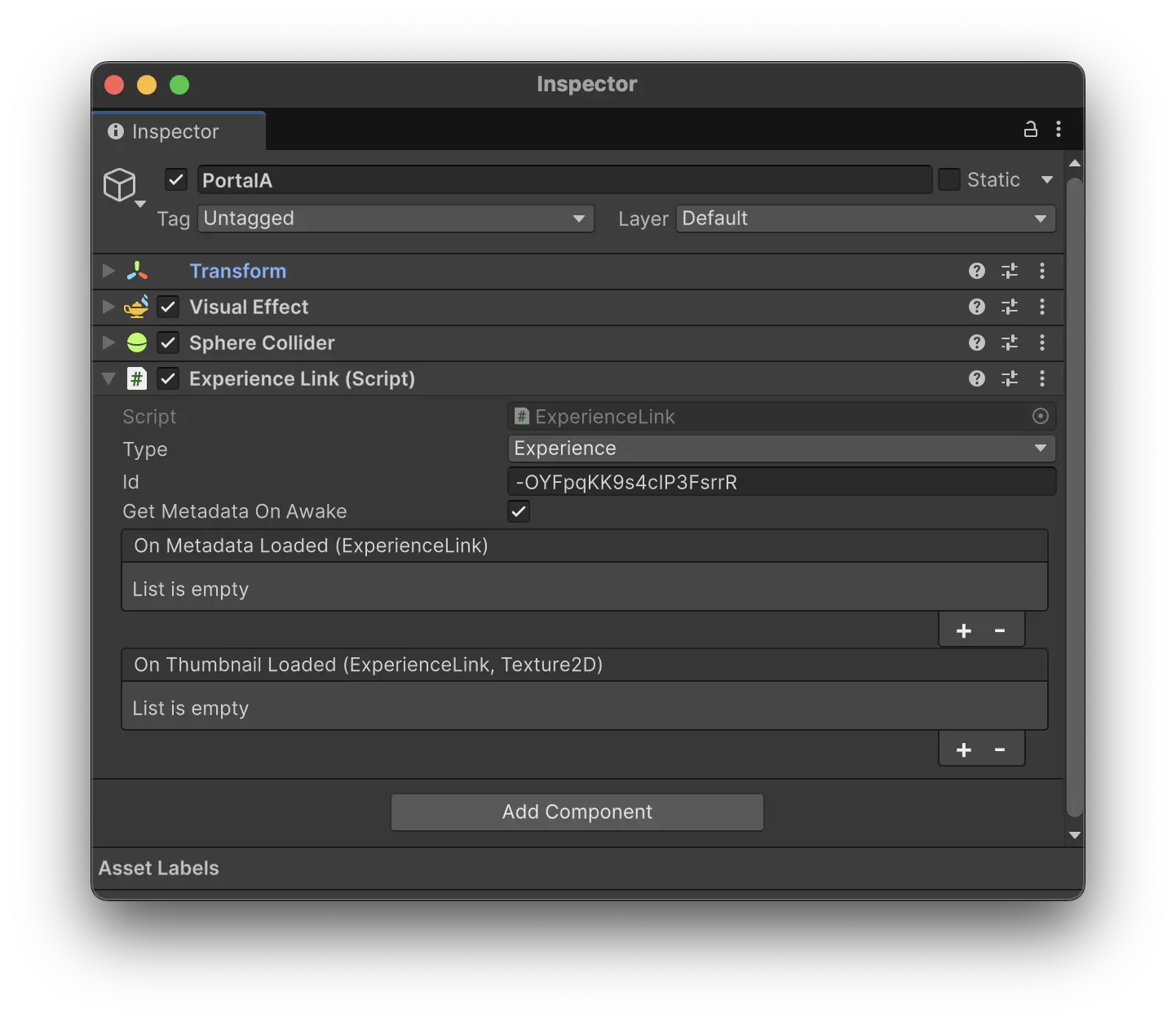 Experience Link Component